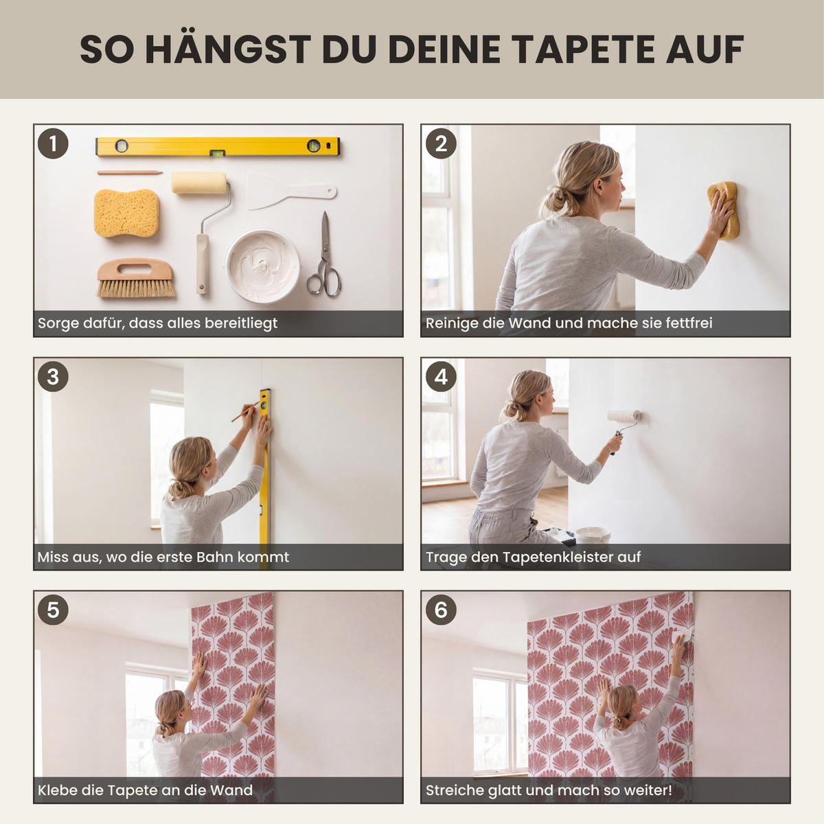 TAPETE - Fächer - Motiv - Terra - 100x260 cm - Rotbraun, Papier (100/260cm) - OnlyWow