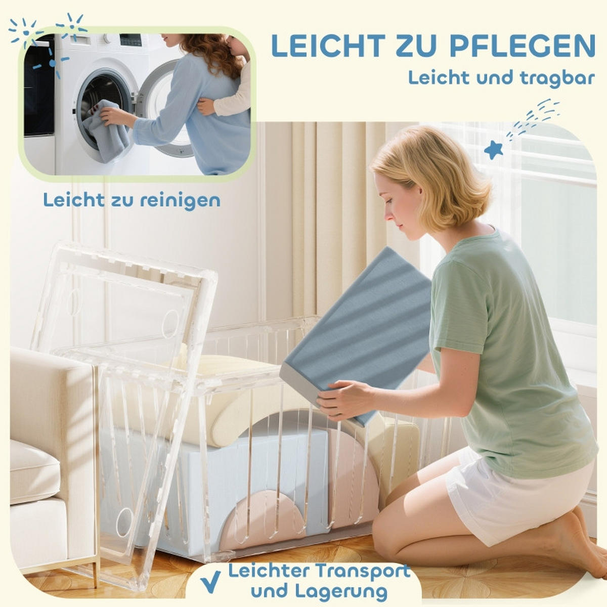 KONSTRUKTIONSSPIELZEUG Bauset - Blau, Kunststoff (48/32/85cm) - Korfee
