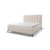 POLSTERBETT VENEZIA mit Kopfteil, 180 x200 cm, Doppelbett mit Bettkasten und Lattenrost aus Strukturstoff, Velourstoff, Frabe: Beige - Beige, Holz/Kunststoff (180/200cm) - VENASI MÖBEL