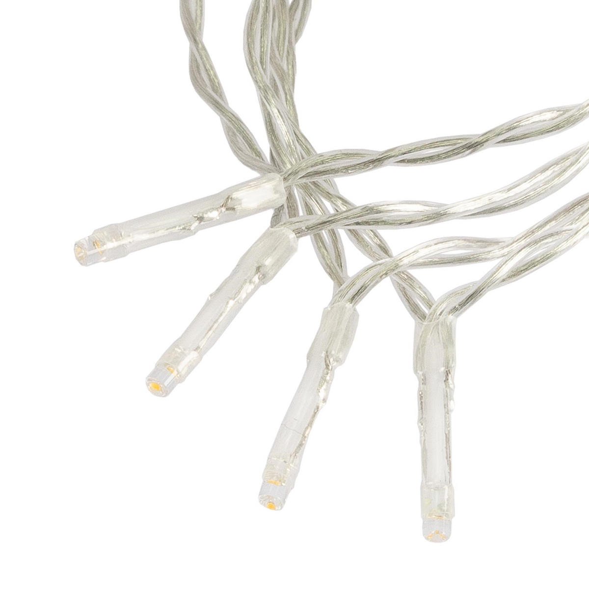 LICHTERKETTE Vorhang 200 cm mit 240 LED Kaltweiß - Weiß, Kunststoff (200cm) - ECD-Germany