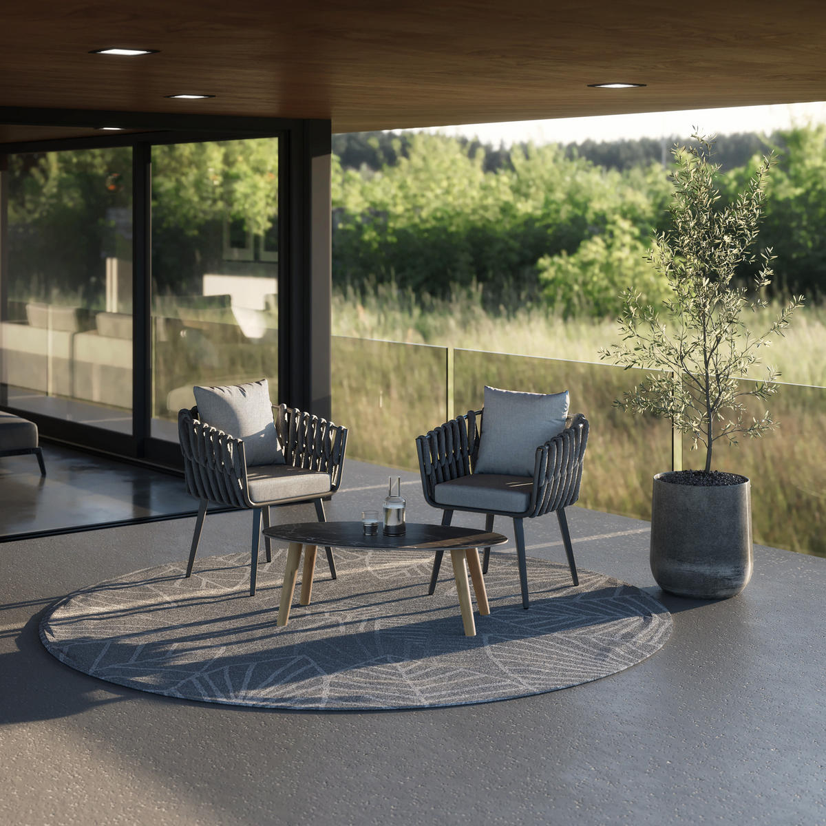 COUCHTISCH oval Acerra, 100 x 50 x 34, 5 cm, natur - Naturfarben, Stein (100/50/34.5cm) - tectake