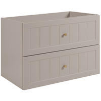 WASCHBECKENUNTERSCHRANK im klassischen Stil, Kaschmir, 80 x 57 x 46 cm - Beige/Goldfarben, Holzwerkstoff (80/57/46cm) - 3XE LIVING