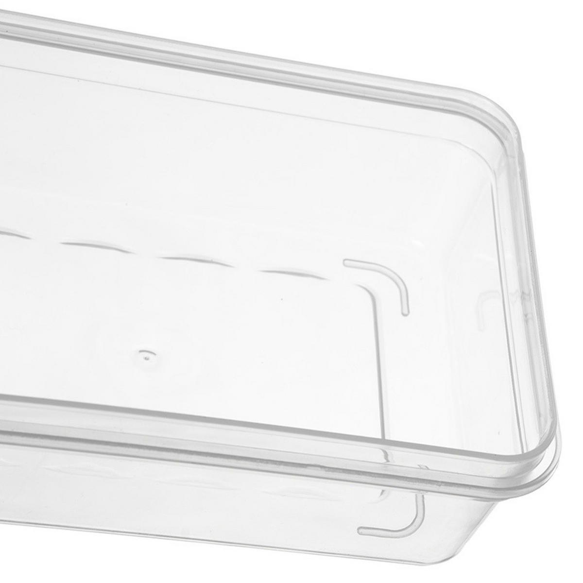 LEBENSMITTELBEHÄLTER flach 1 l Cremeweiß - Creme, Kunststoff (14/4.5/22.5cm) - Orion 