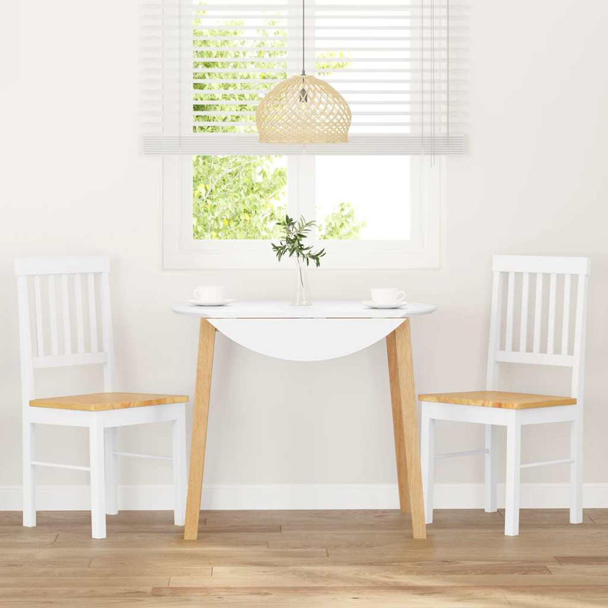 STUHL-SET 2 Stk Kargenhain 42.5/90/44.5 cm - Weiß, Holz (42.5/90/44.5cm) - ZMH