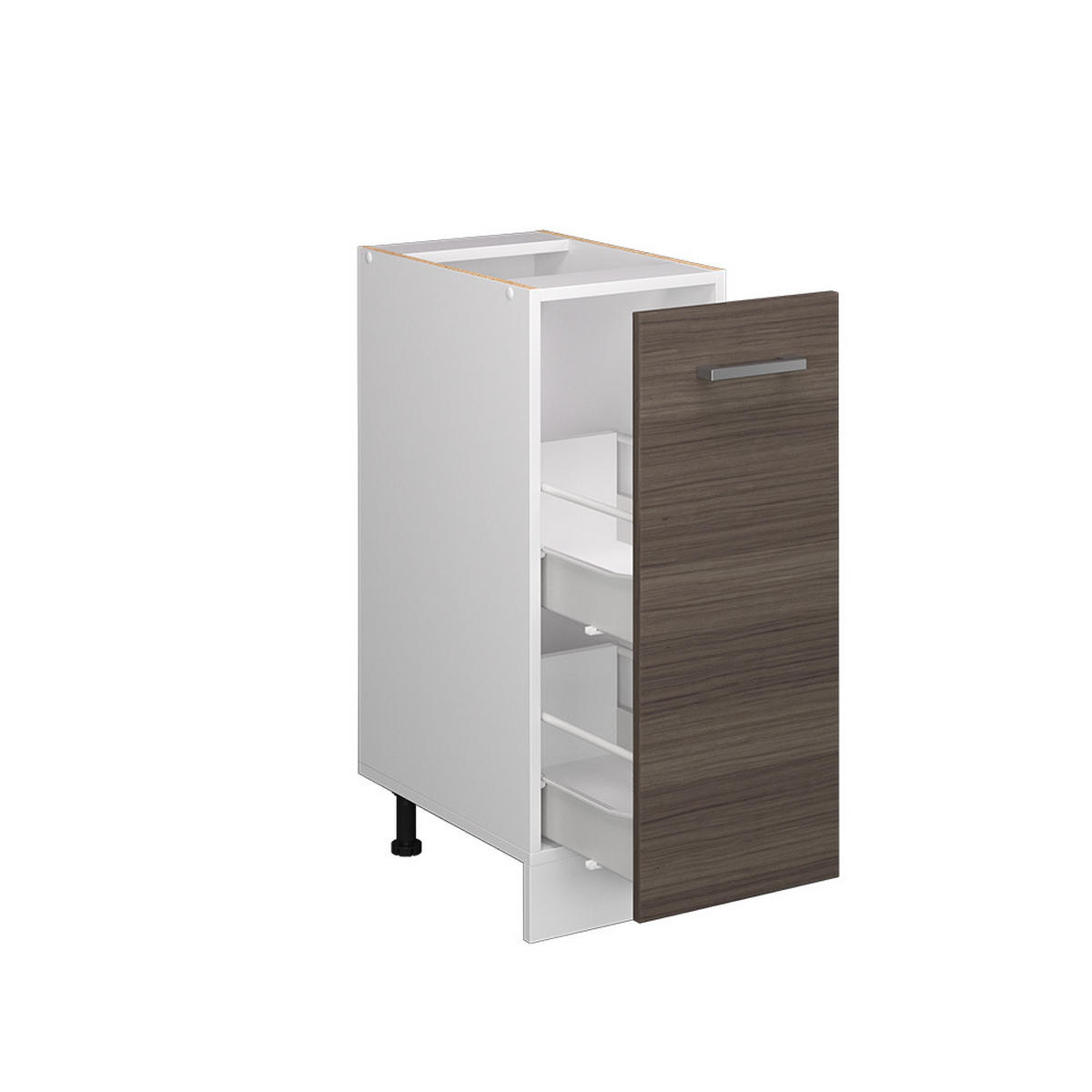 APOTHEKERSCHRANK R-Line Grau 30 cm, AP Eiche - Weiß/Braun, Holzwerkstoff (30/81.6/60cm) - Vicco