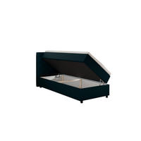 BOXBETT Diamaro 90x200 cm mit Bettkasten und Topper - Dunkeltürkis - Türkis, Holz (96/215cm) - Panda Möbel