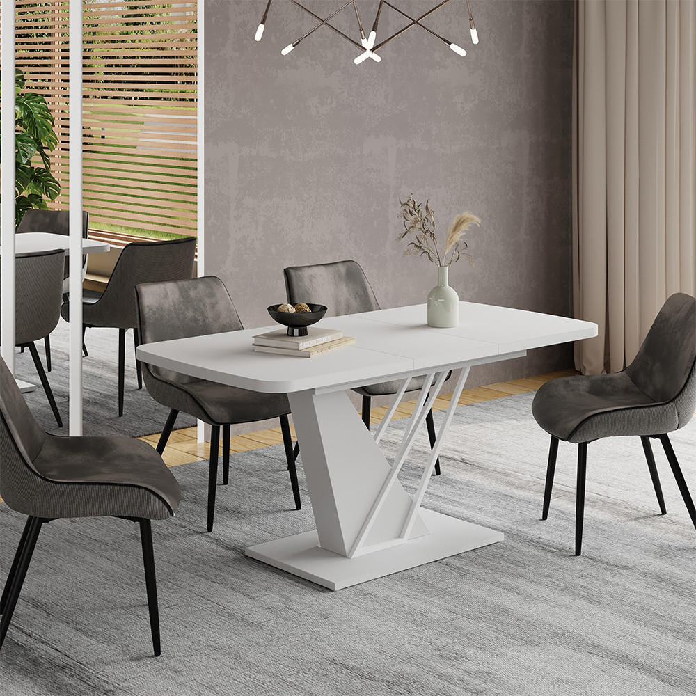 JÍDELNÍ STŮL Fenaro Bílá - bílá, kompozitní dřevo (80/120/77.4cm) - Vicco