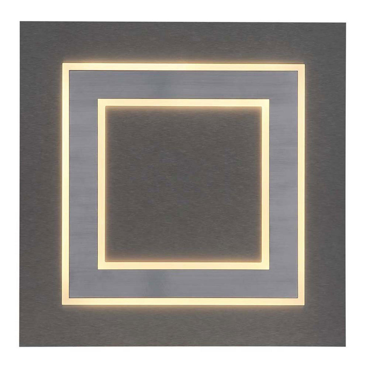 LED DECKENLEUCHTE Metall Acryl Anthrazit - Anthrazit, Metall (48/48/4.6cm) - Globo Lighting