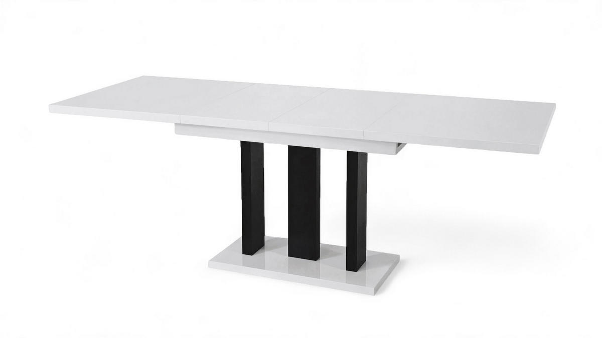 ESSTISCH Appia ausziehbar bis 210 cm - Weiß Hochglanz, Holzwerkstoff (130/80/76cm) - Endo-Moebel