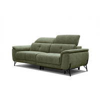 SOFA AVENA 3-Sitzer mit 1 Relaxfunktion, olivgrün - Olivgrün, Holzwerkstoff/Textil (204/80/108cm) - Courtois Laville