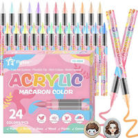 ACRYLMARKER 24 Farben Macaron Farben Weiche Spitze - Multicolor, Kunststoff (10/2/15cm)