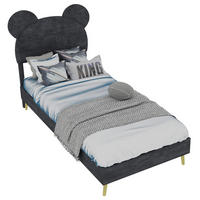 KINDERBETT 90/200 cm in Grau Stoff mit Bettkasten - Grau, Holzwerkstoff/Textil (90/200cm) - WISHDOR
