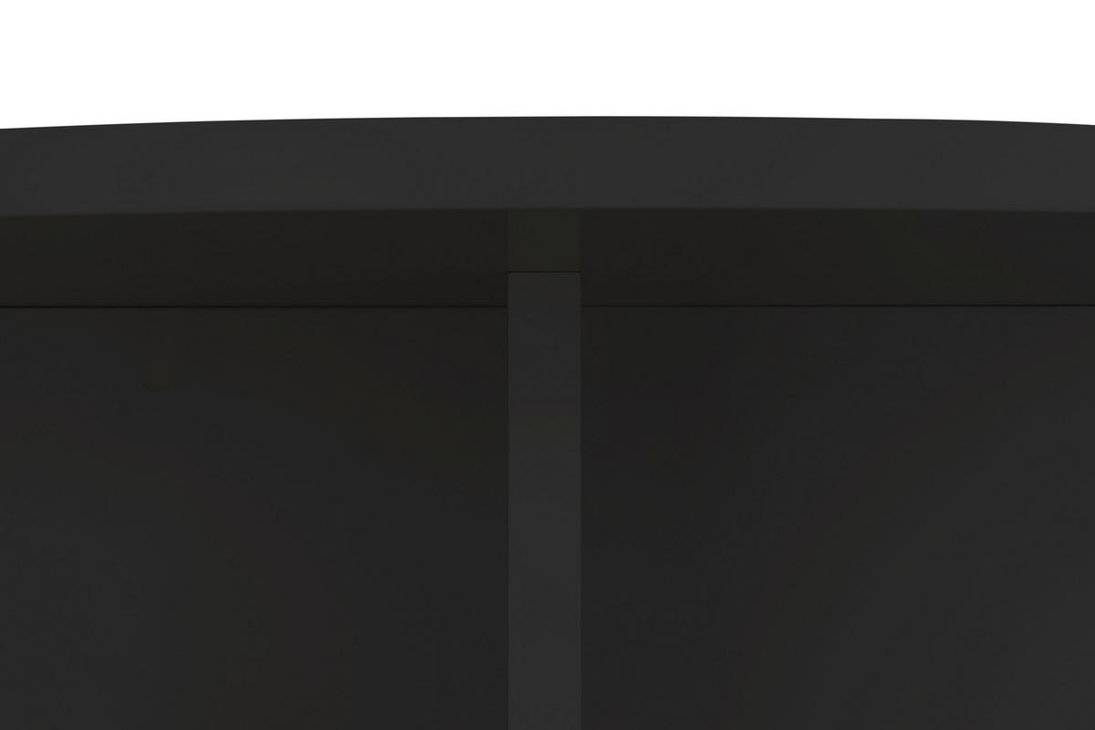 ESSTISCH Runder aus lackiertem MDF 3 cm in Schwarz, 120 cm - Schwarz, Holzwerkstoff (120/120/75cm) - RNT By Really Nice Things