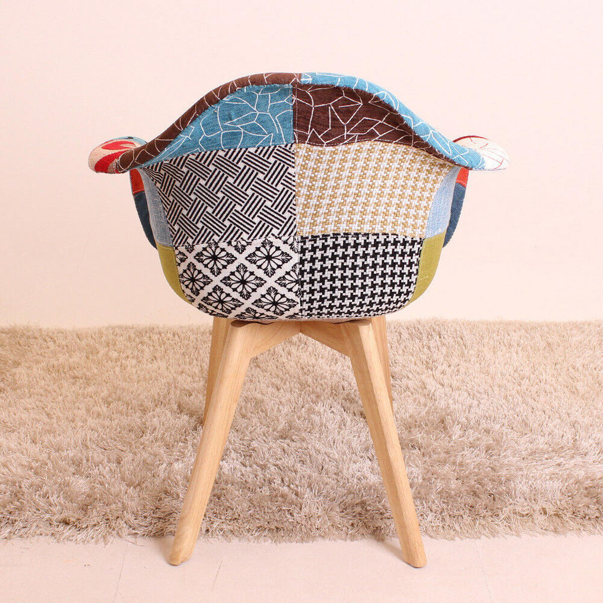 ESSZIMMERSTUHL Stoff 8-teilig Mehrfarbig - Multicolor, Holz (47/83/42cm) - Life Interiors
