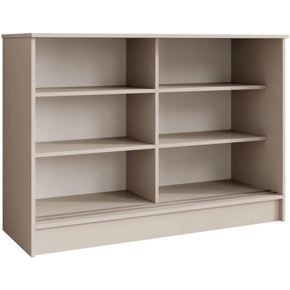 KOMMODE Horizon mit 2 Schiebetüren, Kaschmir+schwarz, 120 cm - Kaschmir/Schwarz, Holzwerkstoff (121/85/43.5cm) - Beautysofa