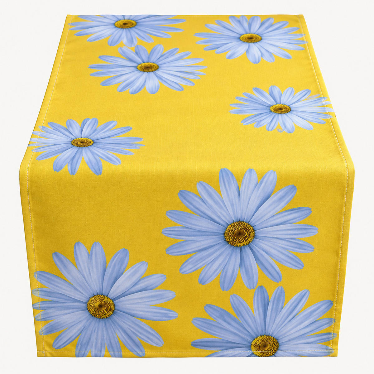 TISCHLÄUFER 40/140 cm Gelb Margeriten Frühling Sommer - Gelb, Textil (40/140cm) - TiborTex