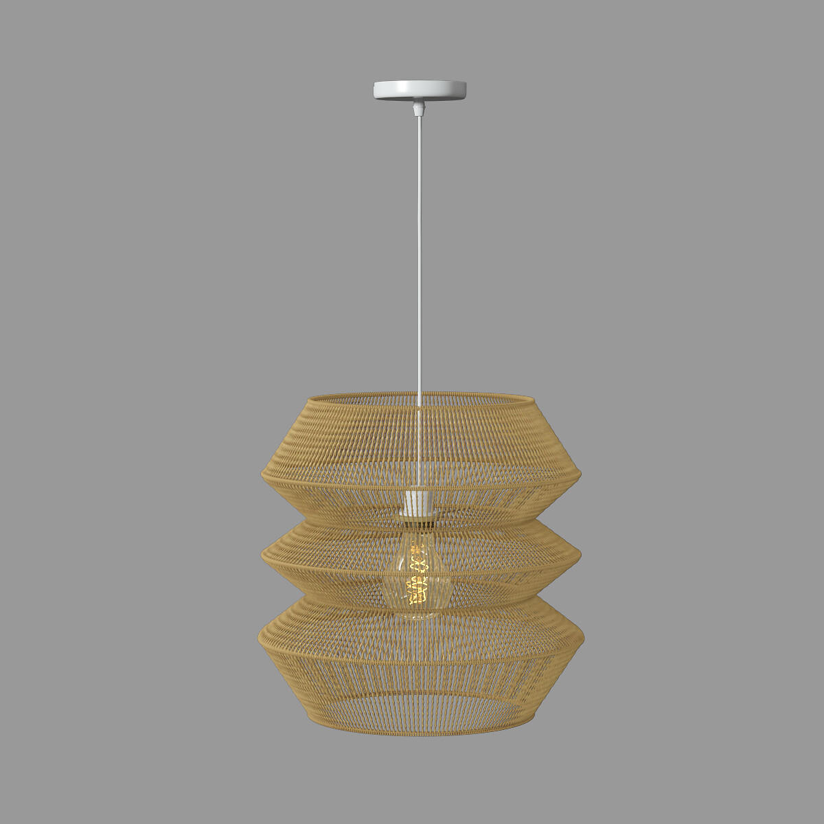 HÄNGELAMPE Liza Ø 38 cm - Braun, Naturmaterialien (38/37.5/38cm) - Atmosphera Createur d´interieur