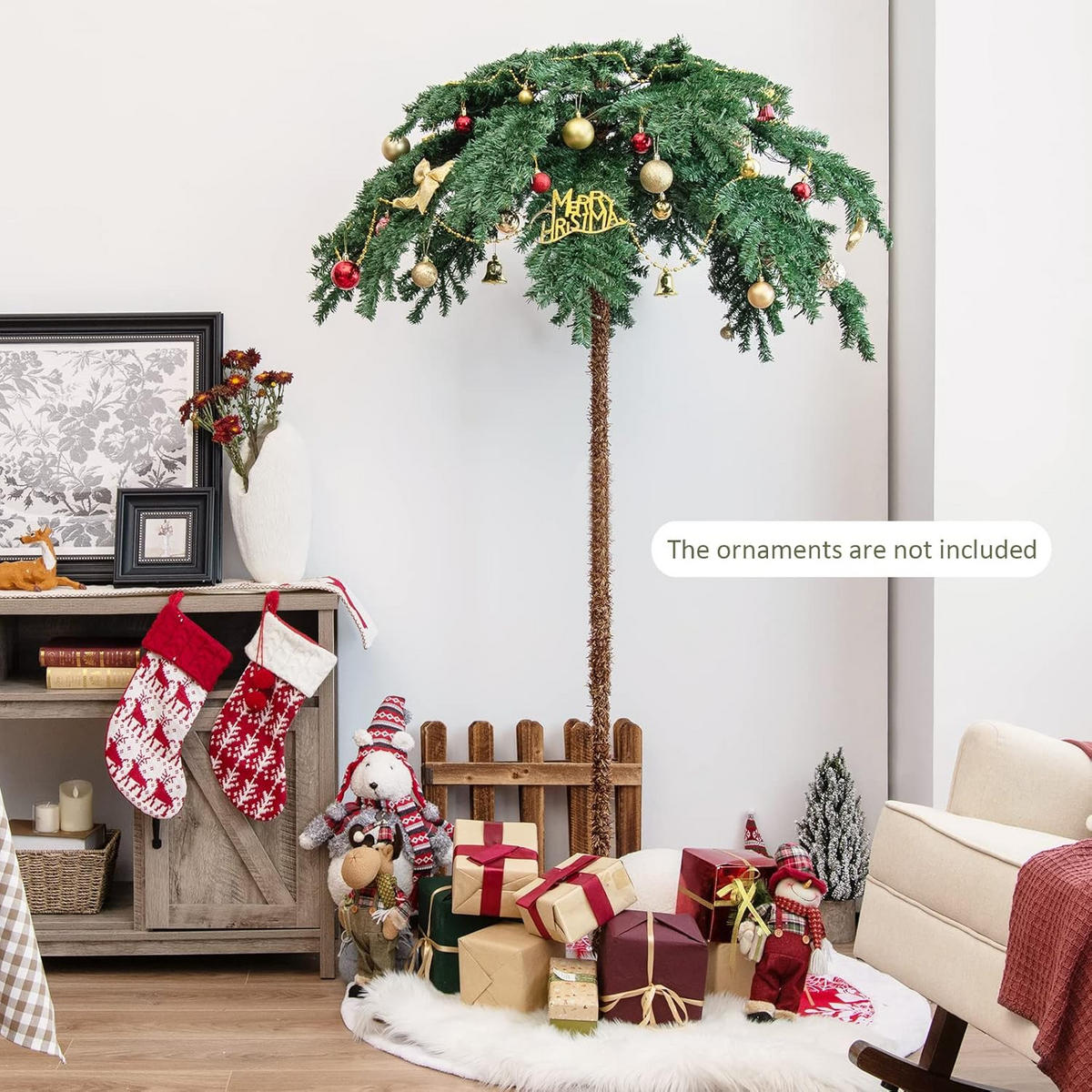 WEIHNACHTSBAUM Grün - Grün, Kunststoff (180cm) - COSTWAY