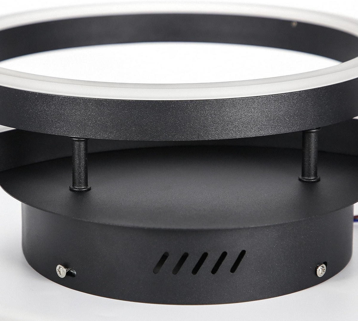 LED-DECKENLEUCHTE Puls 59/40/12 cm - Schwarz, Metall (59/40/12cm) - Nettlife