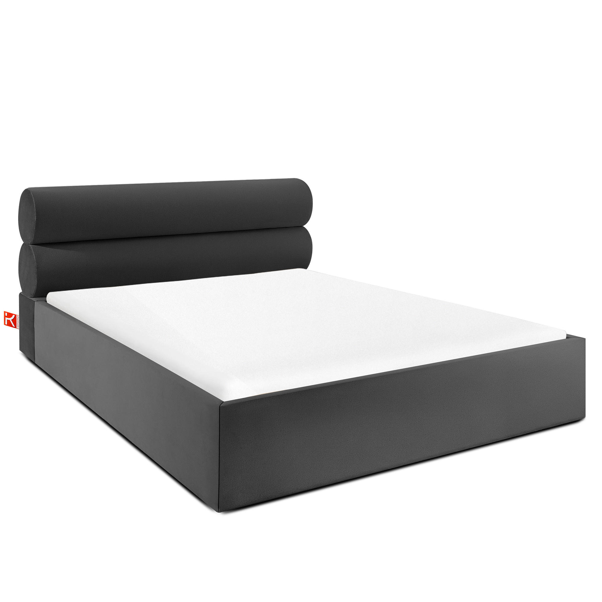POLSTERBETT LUNEO - Anthrazit/Schwarz, Holz/Holzwerkstoff (162/204cm) - KONSIMO®