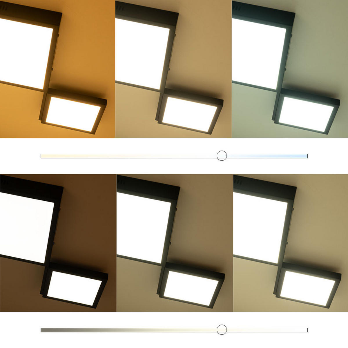 LED DECKENLEUCHTE BURKHARD Schwarz - Schwarz, Metall (93/42/4.5cm) - Globo Lighting