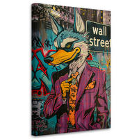 WANDBILD wolf der wall street ai - Multicolor, Textil (40/60cm) - Feeby