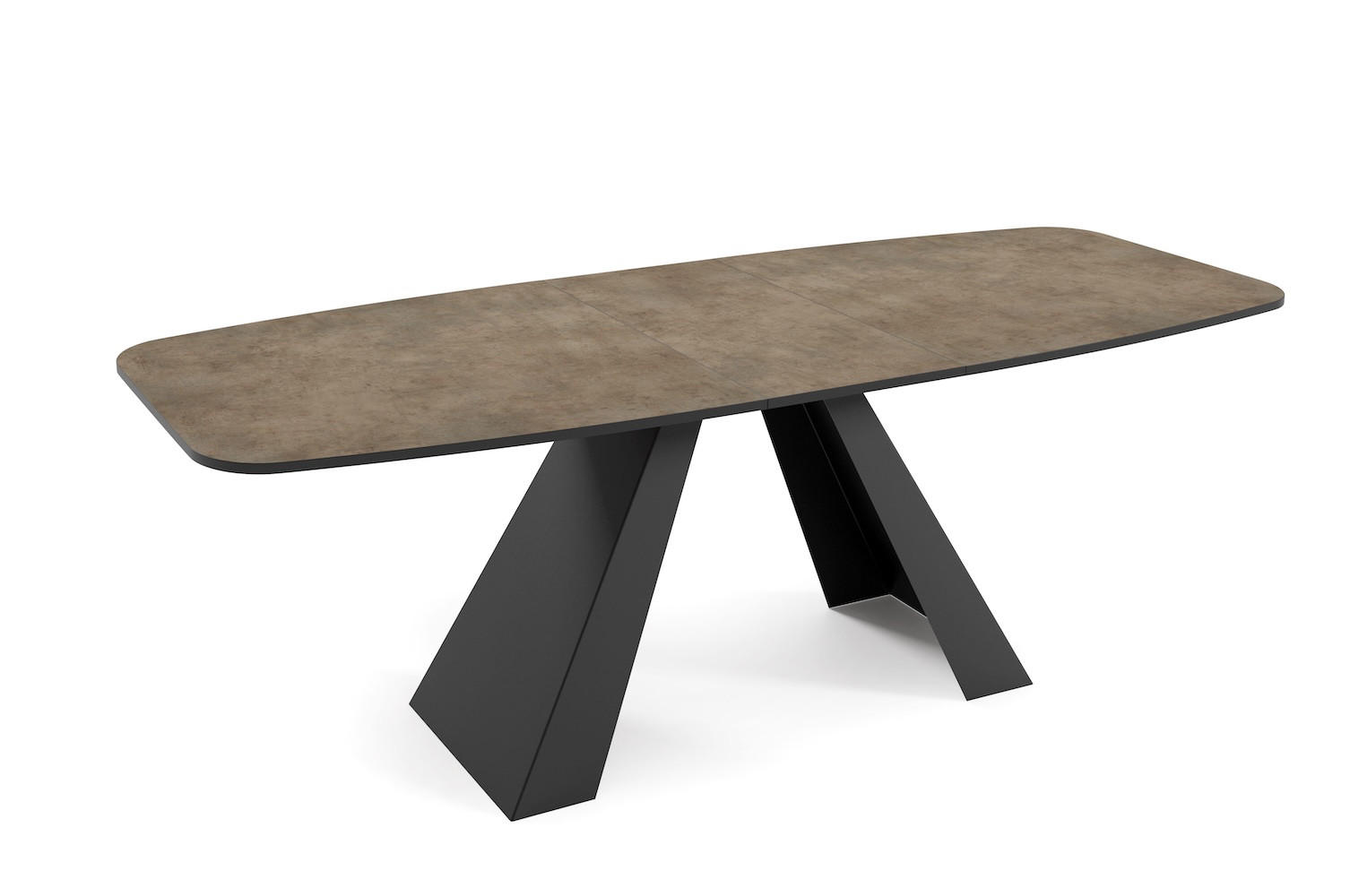 ESSTISCH Myron Chicago Concrete Dunkelgrau / Schwarz 160/200 / 80 / 76cm - Dunkelgrau/Schwarz, Holz/Holzwerkstoff (160/80/76cm) - Feldmann-Wohnen