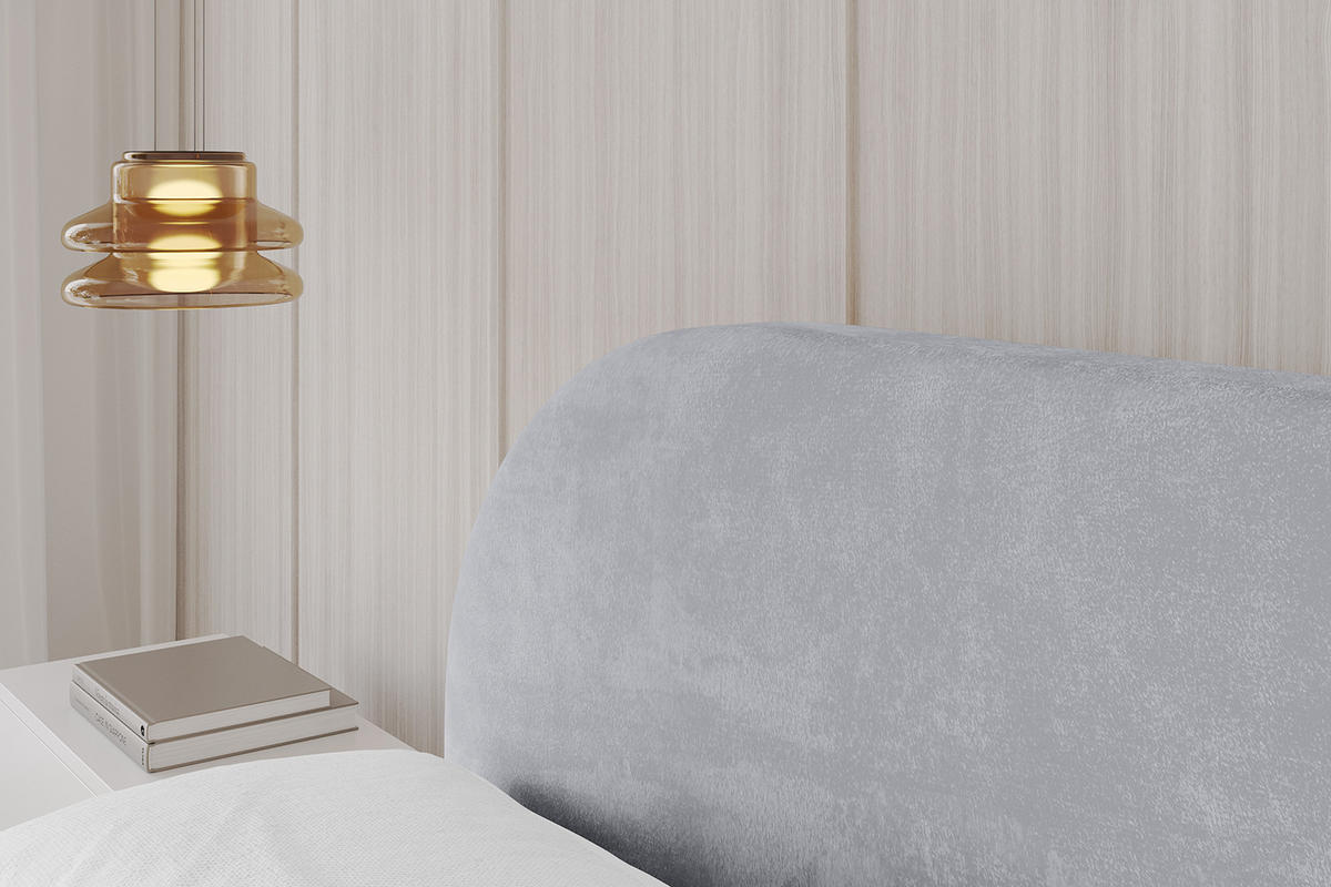 POLSTERBETT mit Bettkasten und Lattenrost, Bett mit Matratze H3/H4 - TIVON-V1 180x200 Hellgrau - Hellgrau, Holzwerkstoff/Textil (180/200cm) - ALTDECOR