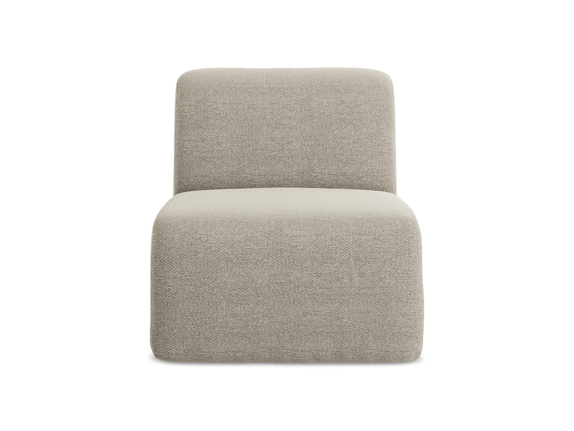 SOFAELEMENT Bouclé Stoff Grau - Taupe/Schwarz, Holzwerkstoff/Kunststoff (70/75/94cm) - Makamii