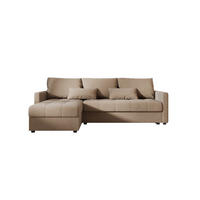 ECKSOFA MOS L BIS Itaka 48 Links mit Schlaffunktion - Braun, Textil (220/143cm) - Bedante