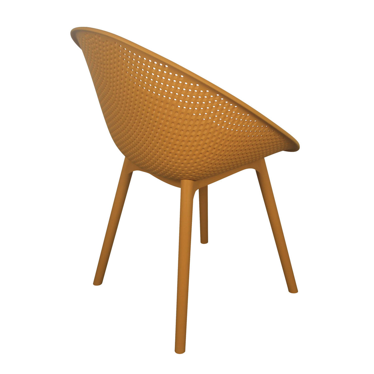 GARTENSTUHL 4-tlg., Gelb - Gelb, Kunststoff (59/59cm) - Oviala