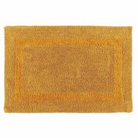 BADEMATTE 50/80 cm, 100% Baumwolle, wendbar - Currygelb, Textil (50/80cm) - Homescapes