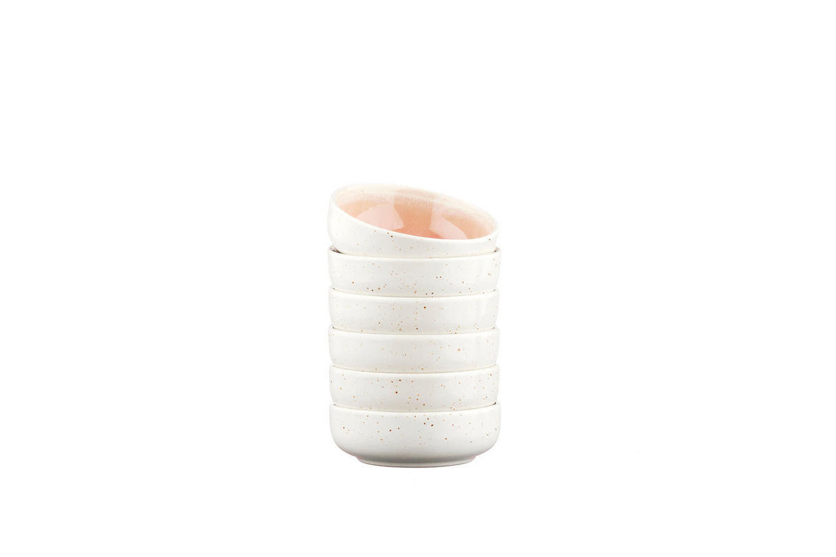 SCHALEN Oxygen Ø9cm - 6er-Set -Puderrosa - Pink, Keramik (9cm) - Björn