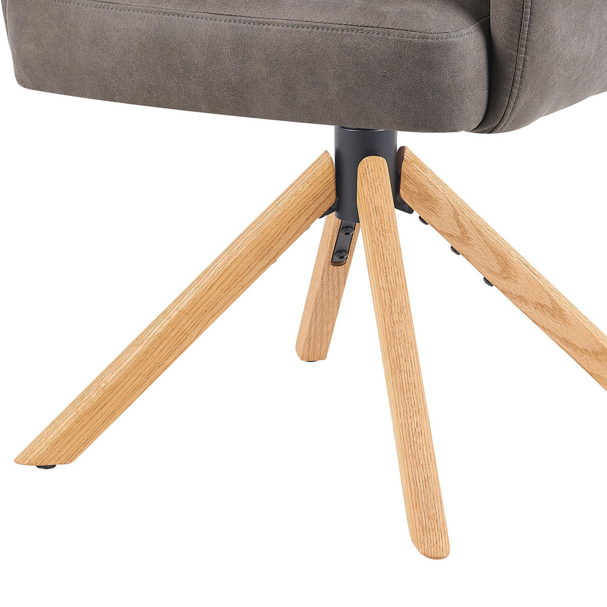 ARMLEHNSTUHL Mika-Jule - Honigeiche/Taupe, Eichenholz/Holz (59/94/66cm) - DUBI Möbel