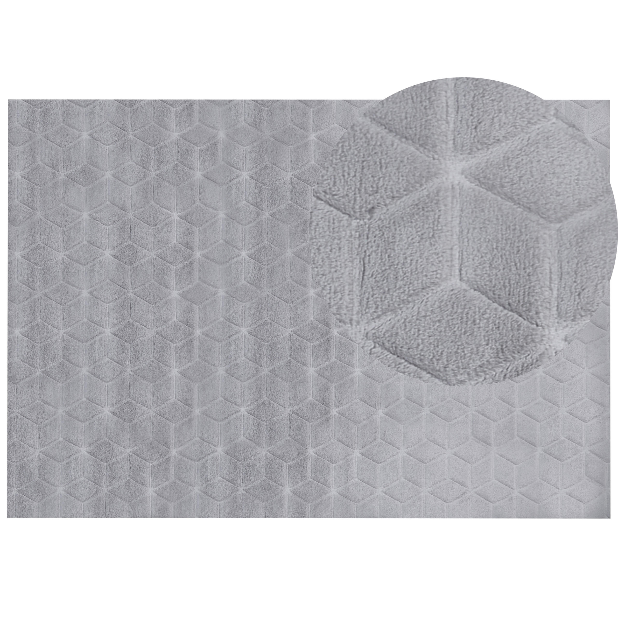 SHAGGY-KUNSTFELLTEPPICH Thatta 230/160 cm - Grau, Kunststoff (160/230cm) - Beliani