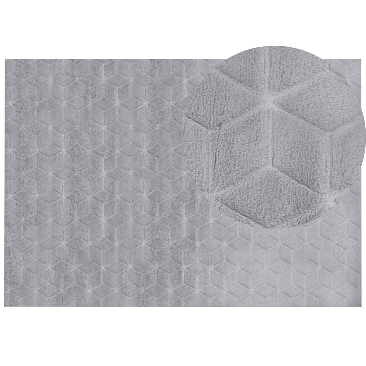 SHAGGY-KUNSTFELLTEPPICH Thatta 230/160 cm - Grau, Kunststoff (160/230cm) - Beliani