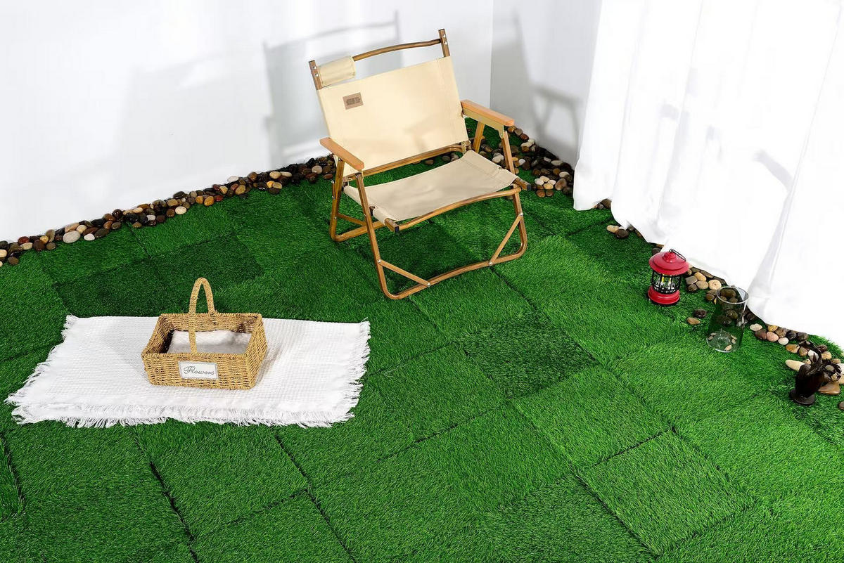 TERRASSENFLIESE 30/30/2 Grün, 12 Zoll, Plastik 36 Stück - Grün, Kunststoff (30/30/2cm) - Oxeza
