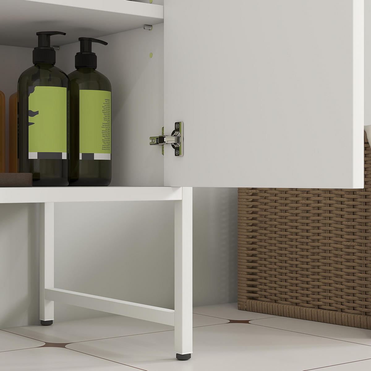 WASCHBECKENUNTERSCHRANK DE-15956 2 Soft-Close-Türen Weiß - Weiß, Holzwerkstoff (60/60.5/33cm) - ComfortXL