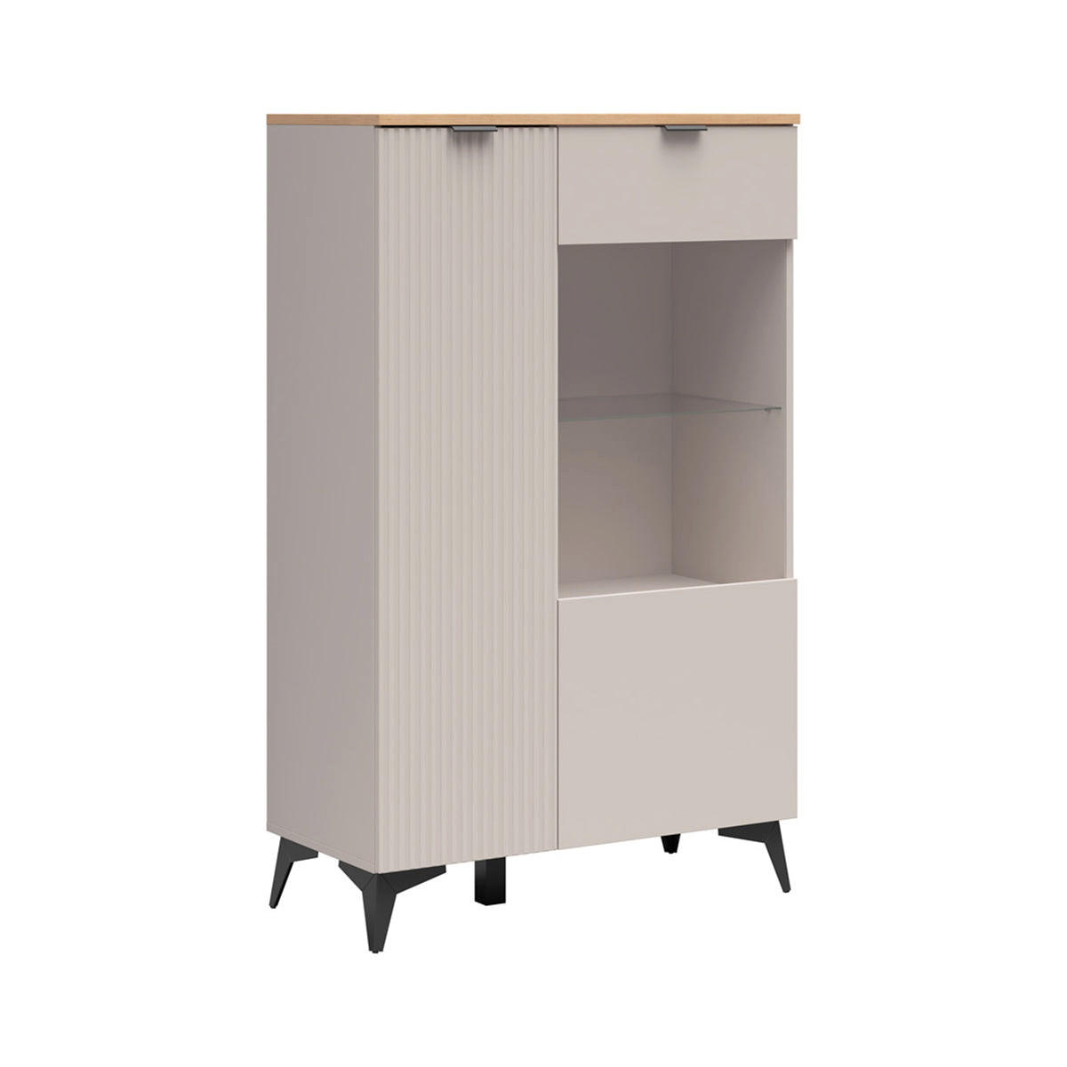 GESCHIRRSCHRANK Vicky Kaschmir - Beige, Holzwerkstoff (85/138/41cm) - Petits-meubles