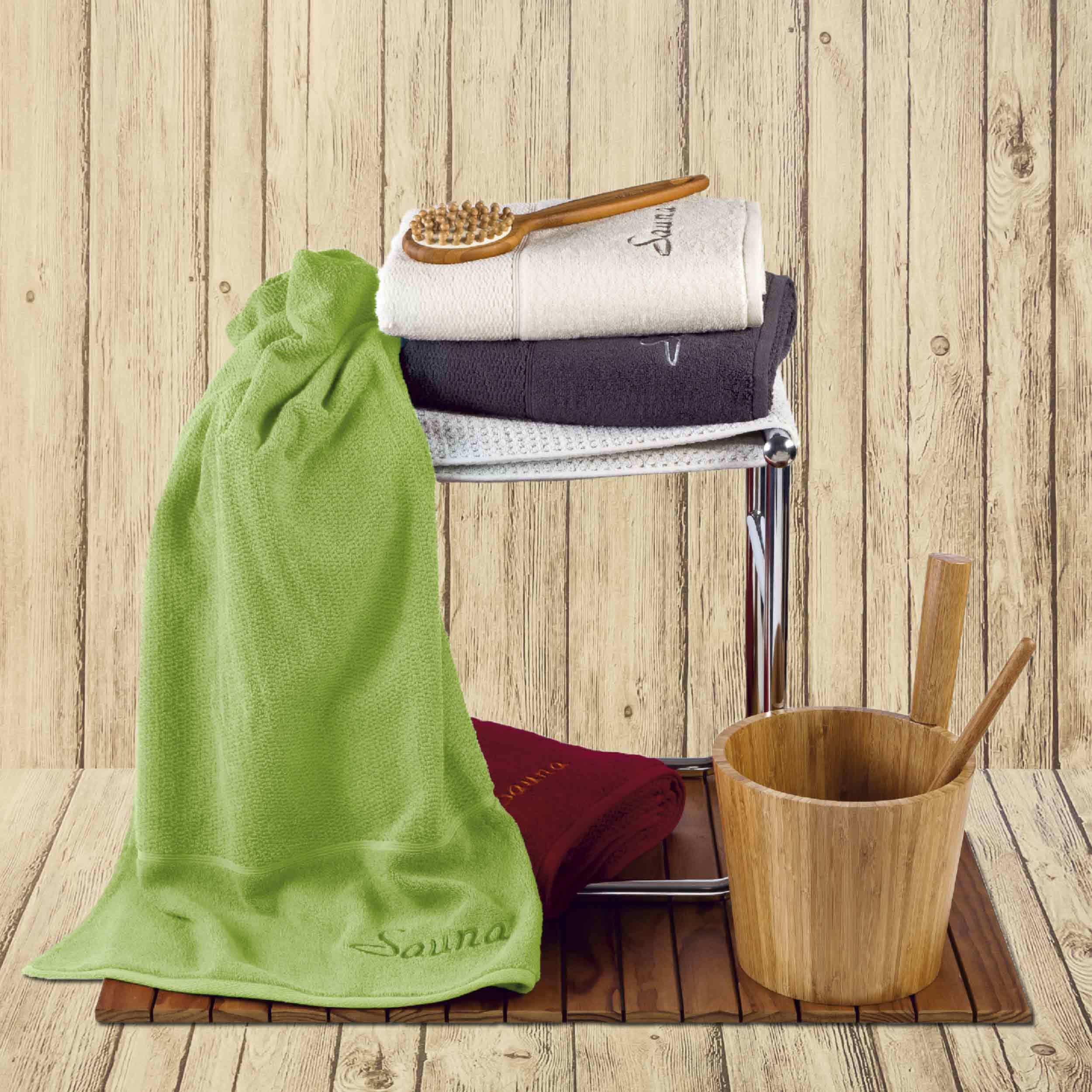 SAUNA SET PEARL 2-TLG - Kaschmir, Textil (80/200cm) - Möve for Frottana