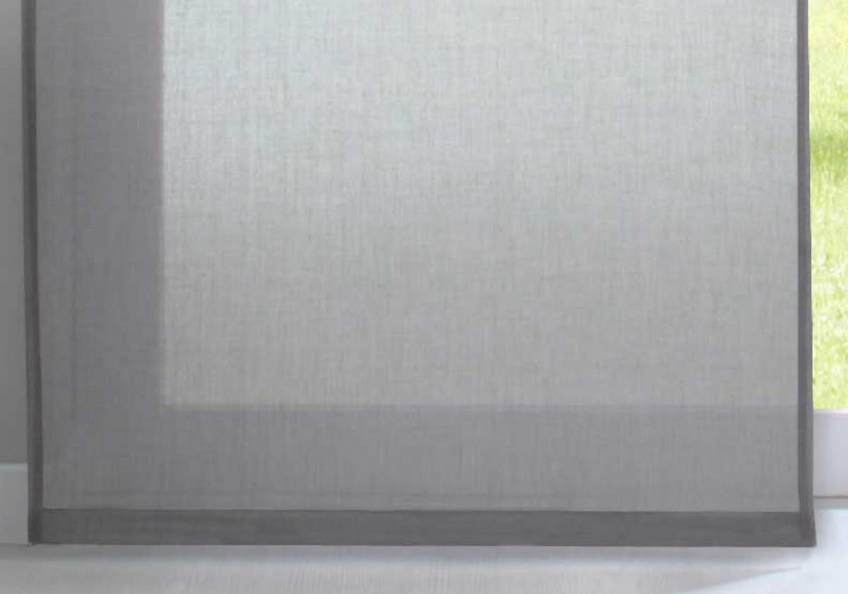 SCHIEBEVORHANG »Nizza« HxB 245x60 cm Grau - Grau, Textil (60/245cm) - Gardinenbox