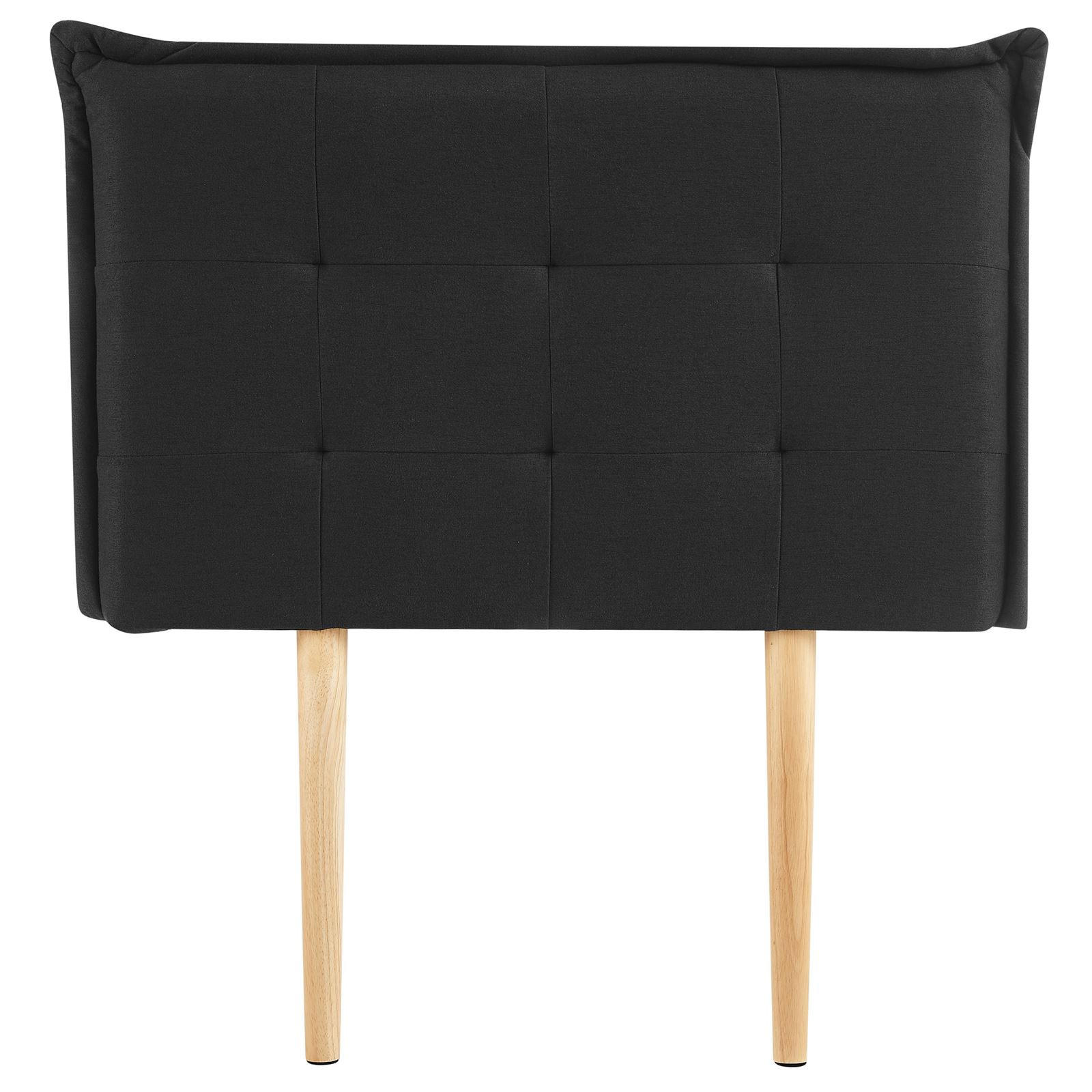 Idimex Kopfteil Schwarz 91x99x7 cm