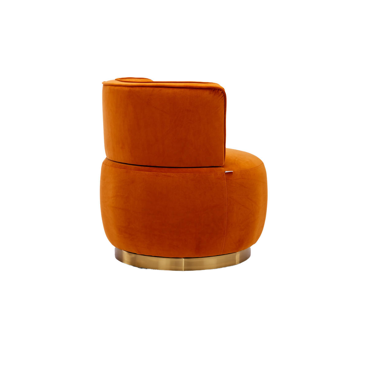 DREHSTUHL Samt Orange drehbar - Orange, Holzwerkstoff/Textil (62.5/69.5/62cm) - WISHDOR