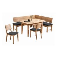ECKBANKGRUPPE Modern Dyan 1 für 7 Personen Massivholz Wildeiche/Grau - Wildeiche/Grau, Holz (192/85/167cm) - 58aufmkessel
