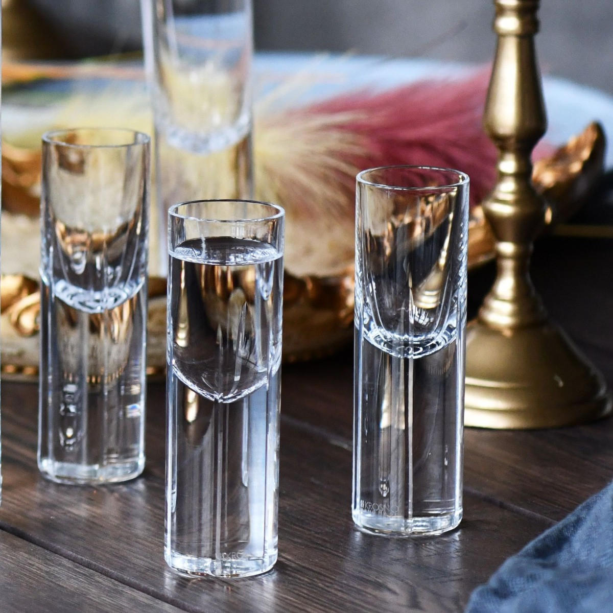 SCHNAPSGLÄSER GOTHIC KLAR, 4ER-SET, 30 ML - Transparent, Glas (0.03L) - Krosno Glass