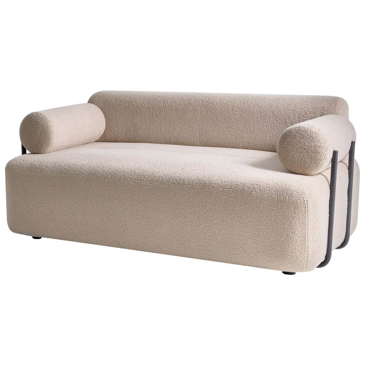 POHOVKA 2-místná Bouclé Béžová Elva - béžová, textil (170/74/100cm) - Beliani