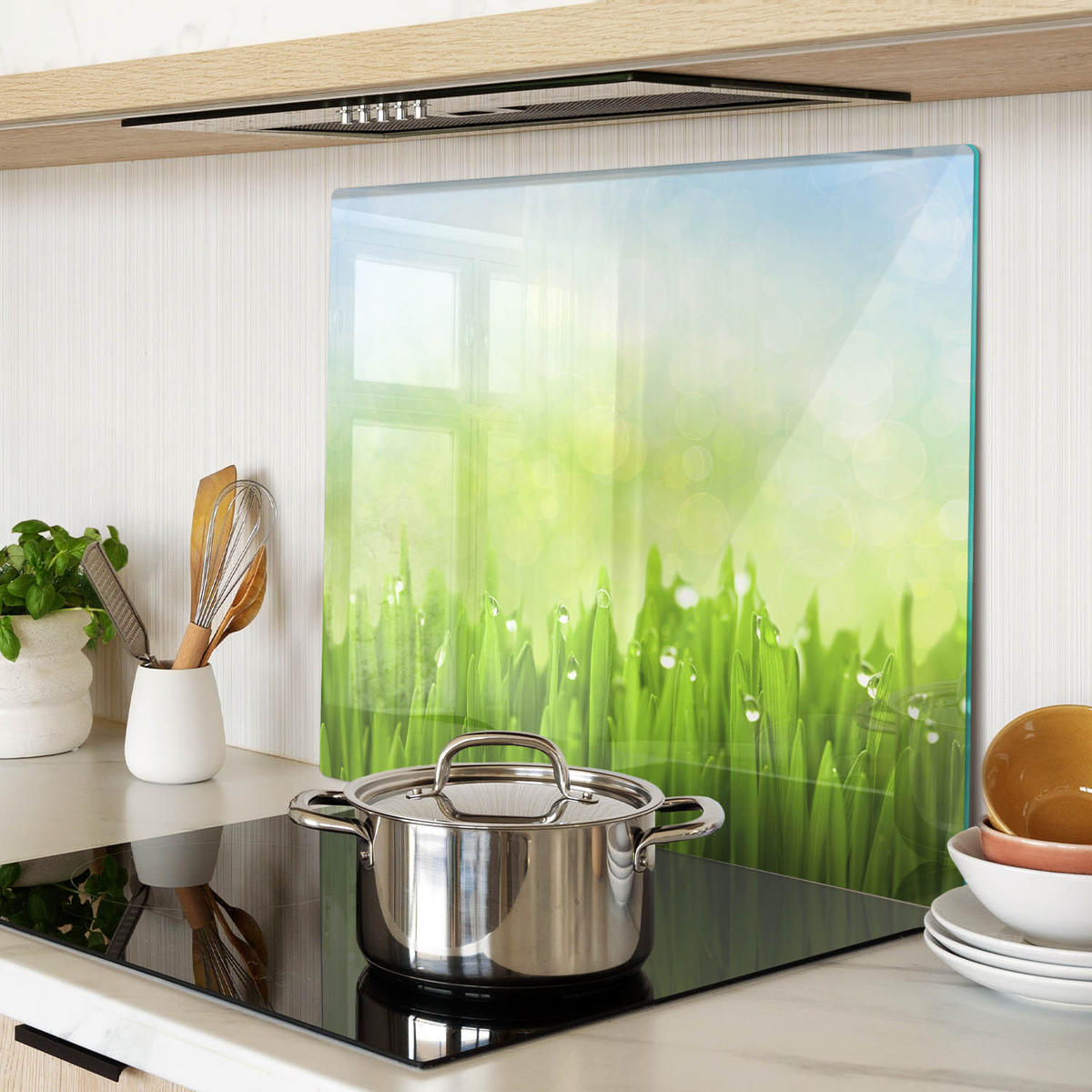 GLASPLATTE 60x52 cm Gras - Grün, Glas (60/0.4/52cm) - TULUP