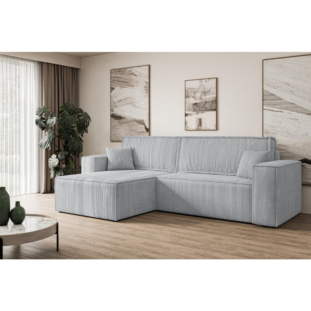 Thumbnail - Altdecor Ecksofa, Grau, Textil, 4-Sitzer, L-Form, 277x143 cm, Wohnzimmer, Sofas & Couches, Wohnlandschaften, Ecksofas