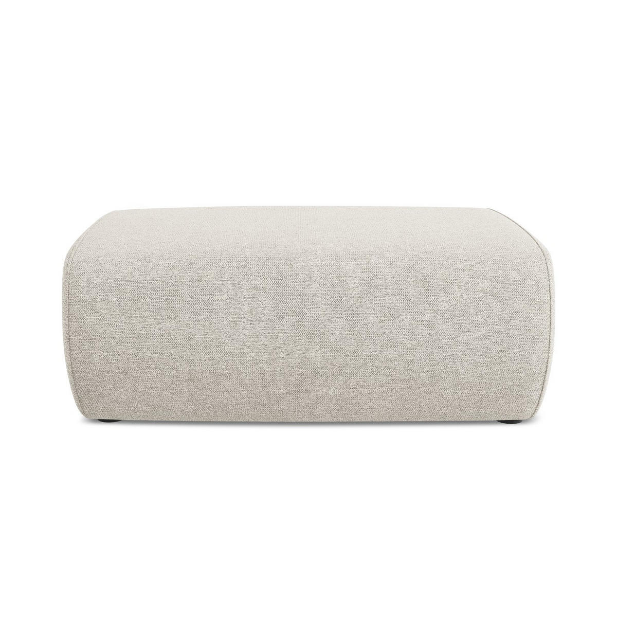 POUF Chenille Stoff Grau - Silberfarben/Schwarz, Kunststoff/Textil (102/40/62cm) - LaMiaSofa