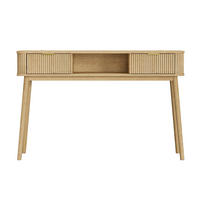 KONZOLOVÝ STOLEK Mid-century se 2 zásuvkami, dubový dekor - barva dubu, kompozitní dřevo (35/120/77.6cm) - Urban Meuble